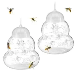 Robust getingfälla set med 2 transparenta