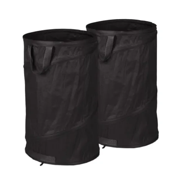 Robust set med 2 popup-bladpåsar 120 l svart