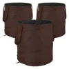 Robust set med 3 popup-bladpåsar 85 l bruna