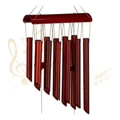 Robust vindspel i bambu med 12 rör