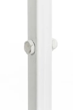 Romantisk halvpaviljong med bänk - Garden Pavilion - Hållbar järndesign | Färg: Vit