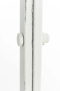 Romantisk halvpaviljong med bänk - Garden Pavilion - Hållbar järndesign | Färg: Antik vit