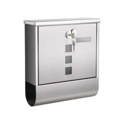 Rootz Brevlåda - Väggbrevlåda - Väggbrevlåda - Postlåda i rostfritt stål - Väggmonterad postlåda - Postmonterad postlåda - Brevlåda för brev - Silver | CDON