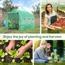 Rootz Folie Växthus - Grön - Järn, Pe - 177,16 cm x 118,11 cm x 78,74 cm