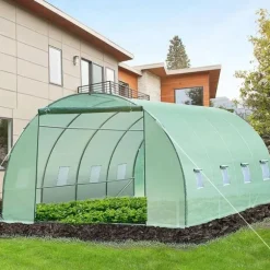 Rootz Folie Växthus - Tomat Växthus - Tunnel Kall Ram - Växthus - Tomat Folie Växthus - Grön - 590 X 300 X 200 CM