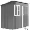 Rootz Garden Shed - Garden House - Outdoor Storage - Låsbar stålstruktur - 221 cm x 133 cm x 190 cm