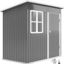 Rootz Garden Shed - Garden House - Outdoor Storage - Låsbar stålstruktur - 221 cm x 133 cm x 190 cm