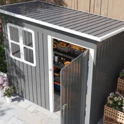 Rootz Garden Shed - Garden House - Outdoor Storage - Låsbar stålstruktur - 221 cm x 133 cm x 190 cm