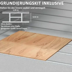 Rootz Garden Tool Shed - Stålförvaring - Låsbar förvaring - Vattentät och ventilerad - 213 cm x 131 cm x 192 cm