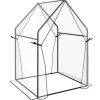 Rootz Greenhouse - Cold Frame Greenhouse - Film Greenhouse - Mini Greenhouse - Stål - Plast - Transparent + Svart - 90 cm x 90 cm x 145 cm
