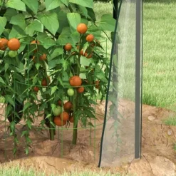 Rootz Greenhouse - Cold Frame Greenhouse - Film Greenhouse - Mini Greenhouse - Stål - Plast - Transparent + Svart - 90 cm x 90 cm x 145 cm