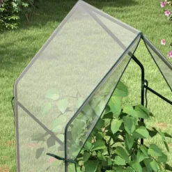 Rootz Greenhouse - Cold Frame Greenhouse - Film Greenhouse - Mini Greenhouse - Stål - Plast - Transparent + Svart - 90 cm x 90 cm x 145 cm