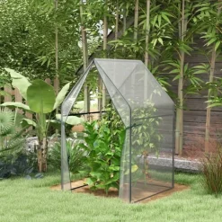 Rootz Greenhouse - Cold Frame Greenhouse - Film Greenhouse - Mini Greenhouse - Stål - Plast - Transparent + Svart - 90 cm x 90 cm x 145 cm