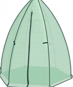 Rootz Growhouse - Plant House - Greenhouse - Winter Protection - 130 GSM PE - 160x180x160cm - Transparent, grön