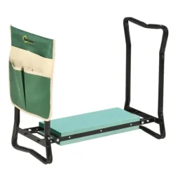 Rootz Kneeler - Vikbar trädgårdspall - 2 i 1 knästöd med verktygsväska - EVA - Skum - Grön - 58 x 28 x 49 cm