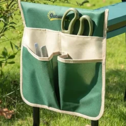 Rootz Kneeler - Vikbar trädgårdspall - 2 i 1 knästöd med verktygsväska - EVA - Skum - Grön - 58 x 28 x 49 cm