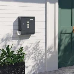 Rootz Mailbox - Letterbox - Postbox - Hållbar, rostbeständig - 30,6 x 33,5 x 10 cm grå