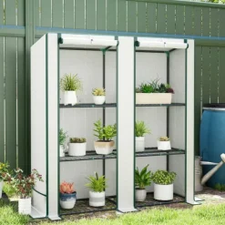 Rootz Mini -Greenhouse - Plant Shelter - Portable Greenhouse - UV Resistant - 144 x 48 x 152 cm - Perfekt för små trädgårdar