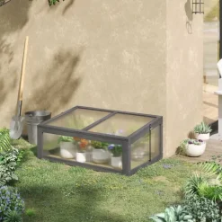 Rootz Mini -Greenhouse - Small Garden Greenhouse - Plant Shelter - Good Light Permeability - 100L X 65B X 40H CM