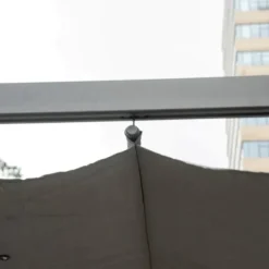 Rootz Pergola - Pergola Med Skjuttak - Aluminium - Polyester - Trädgård - Terrass - Balkong - Kolgrå - Mörkgrå - 300 x 300 x 223 cm