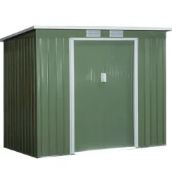 Rootz Tool Shed - Garden Shed - Lagringshus - Hållbar och ventilerad - 213 x 130 x 159 cm - Grönt