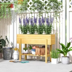 Rootz träblommor - Upphöjd planterare - Garden Bed - Fleece foder - Hälsosam jord - 100 x 30 x 70,5 cm