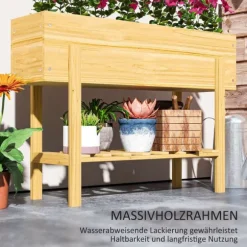 Rootz träblommor - Upphöjd planterare - Garden Bed - Fleece foder - Hälsosam jord - 100 x 30 x 70,5 cm