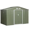 Rootz Trädgårdsbod - Verktygsskjul - Korrugerat stål - Ljusgrön - 2,77 x 1,95 x 1,92 cm