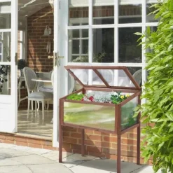 Rootz Upphöjd säng - Odlingsbord - Örtbädd - Växtlåda för trädgården - Balkong och uteplats - Granträ - PC Board - Brun - 90 x 50 x 93 cm