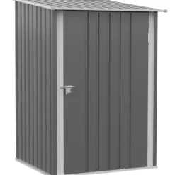 Rootz Verktygsskjul - Trädgårdsredskapsskjul - Kompakt skjul - Verktygsskjul i metall - Grå - 100 x 103 x 160 cm