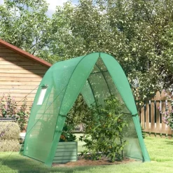 Rootz välvt växthus - folie tomathus - bärbart växtskydd - stabilitet och optimal ventilation - 1,8 x 1,8 x 2 m