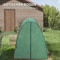 Rootz välvt växthus - folie tomathus - bärbart växtskydd - stabilitet och optimal ventilation - 1,8 x 1,8 x 2 m