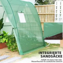 Rootz välvt växthus - folie tomathus - bärbart växtskydd - stabilitet och optimal ventilation - 1,8 x 1,8 x 2 m