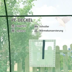 Rootz välvt växthus - folie tomathus - bärbart växtskydd - stabilitet och optimal ventilation - 1,8 x 1,8 x 2 m