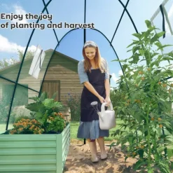 Rootz välvt växthus - folie tomathus - bärbart växtskydd - stabilitet och optimal ventilation - 1,8 x 1,8 x 2 m