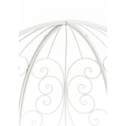 Roséarbåge - Rosie - Halv pavilion - Trädgårdbänk - Vit - Elegant design