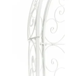 Roséarbåge - Rosie - Halv pavilion - Trädgårdbänk - Vit - Elegant design