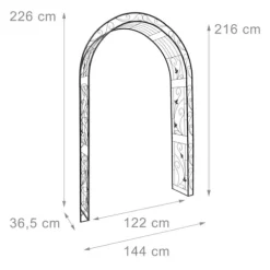 Rosbåge, 226x144x36.5 cm, Svart