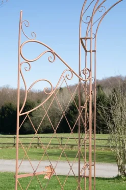 Rose Arch with Fence - Climbing Plant Support - järnhållbarhet, trädgårdsdekorationsport