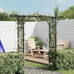 Rosenbåge för klätterväxter - Trädgårdsbåge i järn | Storlek: 200x52x204 cm