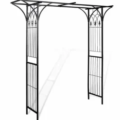 Rosenbåge för klätterväxter - Trädgårdsbåge i järn | Storlek: 200x52x204 cm