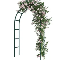 Rosenbåge i grön metall 240 x 140cm