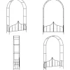 Rosenbåge med grind svart 138x40x238 cm järn - Trädgårdsbåge - Rosenbåge - Home & Living
