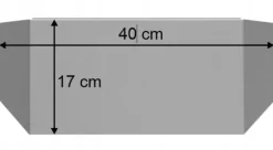 ROSTFRI skyddstak för brevlåda 40 x 17 cm