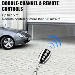 Rulldörröppnare 1000N, Garageportöppnare komplett 150W med fjärrkontroll, elektriska grindöppnare för skjutgrindar.