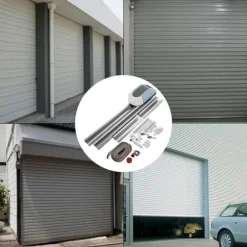 Rulldörröppnare 1000N, Garageportöppnare komplett 150W med fjärrkontroll, elektriska grindöppnare för skjutgrindar.