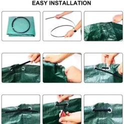 Rymlig lövsäck i hållbart PP-material, 500 liter