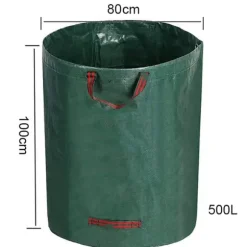 Rymlig lövsäck i hållbart PP-material, 500 liter