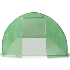 Rymligt växthus 13,5 m² - skydda dina växter | Storlek: 450x300x200 cm | Färg: Grön
