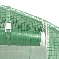 Rymligt växthus 18 m² med rostfri ram | Storlek: 600x300x200 cm | Färg: Grön